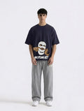 Men's Grey Micro Plain Trouser