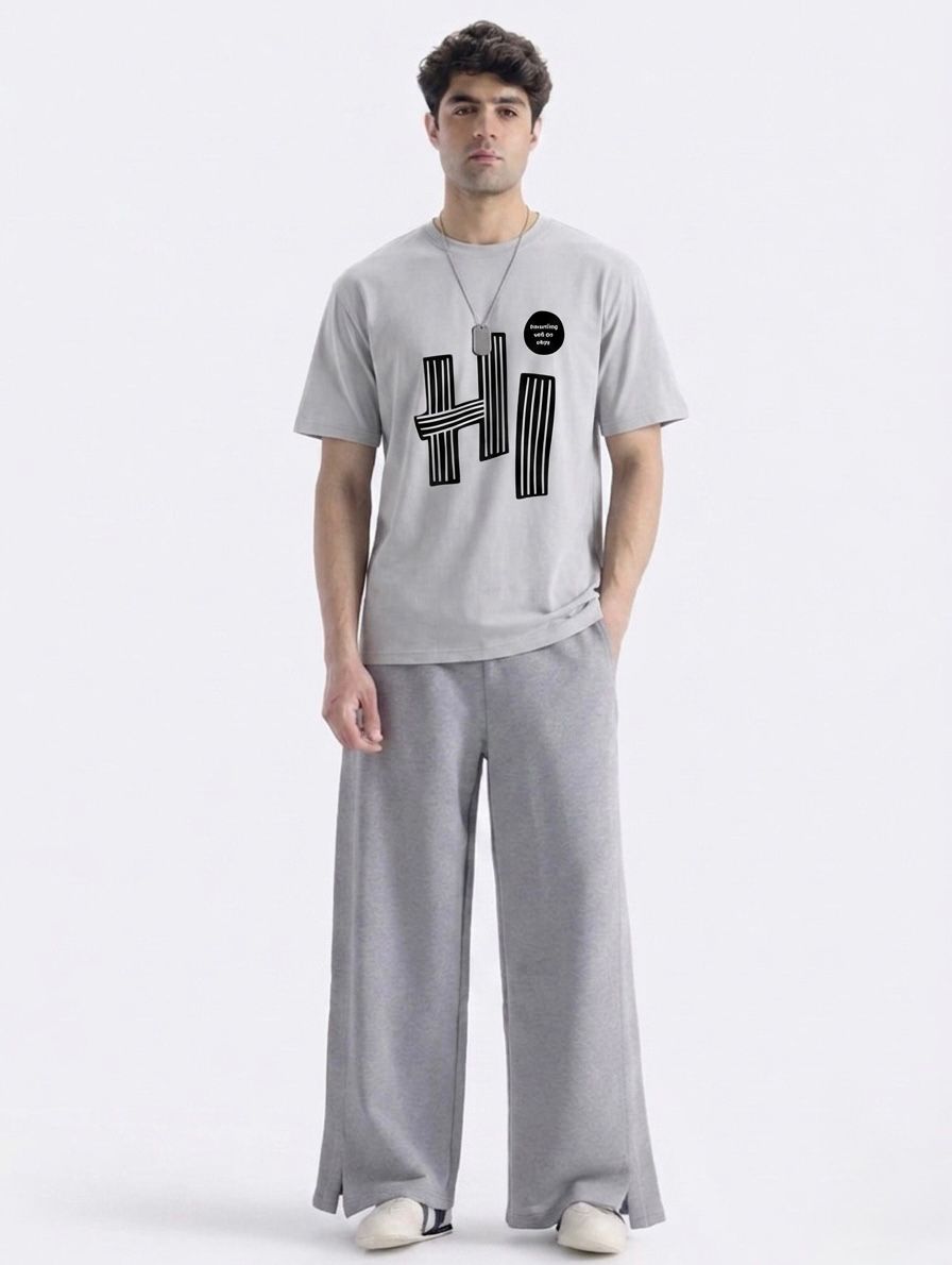 White Printed Track Suit for Men Dri Fit| Hi