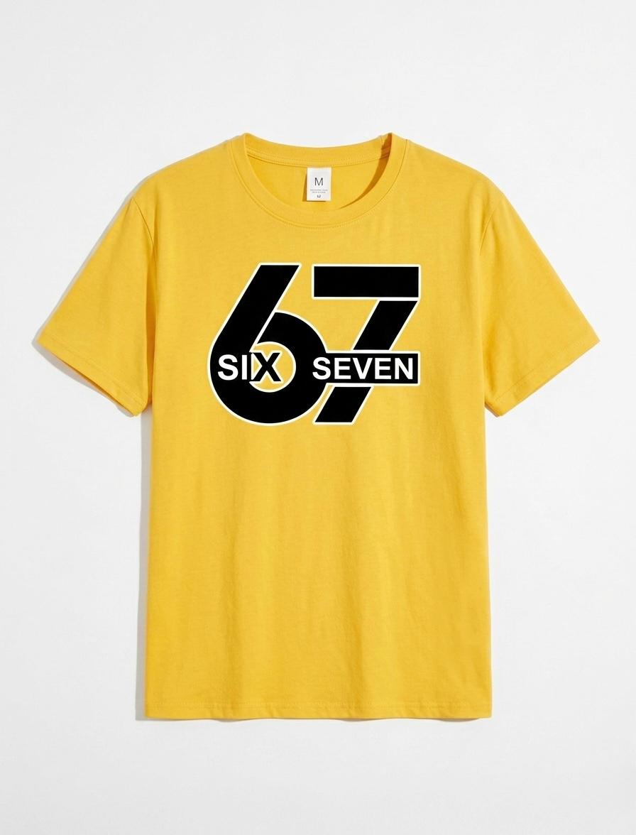 Men's Polyester Printed T-Shirt| 6 7