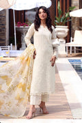 Off White Chikankari Lawn 3Pcs Set