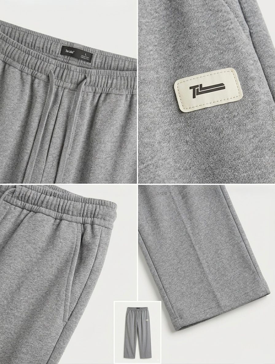 Men's Grey Micro Plain Trouser