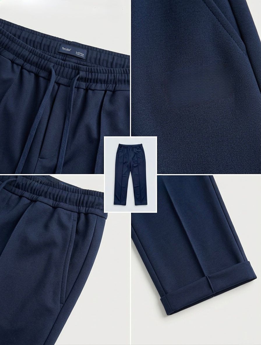 Men's Blue Dri Fit Loose Fit Trouser