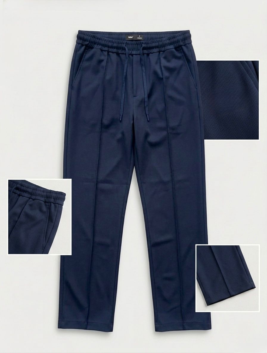 Men's Blue Dri Fit Loose Fit Trouser